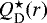 Mathematical equation: $Q^{\star}_{\textrm{D}}(r)$