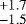 Mathematical equation: $^{+1.7}_{-1.5}$