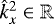 Mathematical equation: $\hat{k}_{x}^2 \in \mathbb{R} $