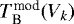 Mathematical equation: $T_{\textrm{B}}^{\textrm{mod}}(V_k)$