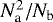 Mathematical equation: $N_{\textrm{a}}^2/N_{\textrm{b}}$