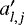 Mathematical equation: $a'_{l,j}$