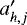 Mathematical equation: $a'_{h,j}$