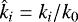 Mathematical equation: $\hat{k}_i=k_i/k_0$
