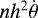 Mathematical equation: $n h^2\dot\theta$