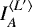 Mathematical equation: $I_A^{{\langle}L'{\rangle}}$
