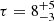 $ \tau=8^{+5}_{-3} $