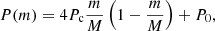 Mathematical equation: $$ \begin{aligned} P(m) = 4 P_{\rm c} \frac{m}{M} \left( 1 - \frac{m}{M} \right) + P_0, \end{aligned} $$