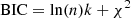 $$ \begin{aligned} \mathrm{BIC} = \ln (n)k+\chi ^{2} \end{aligned} $$