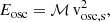 $$ \begin{aligned} E_{\mathrm{osc} } = \mathcal{M} \, \mathrm{v}_{\mathrm{osc,s} }^2 , \end{aligned} $$