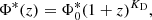 $$ \begin{aligned} \Phi ^* (z) = \Phi ^*_0 (1 + z)^{K_{\rm {D}}}, \end{aligned} $$