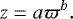 Mathematical equation: \begin{equation*} z = a\varpi^{b}.\vspace*{-6pt}\end{equation*}