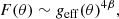$$ \begin{aligned} F(\theta ) \sim g_{\rm eff}(\theta )^{4 \beta }, \end{aligned} $$