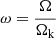 $$ \begin{aligned} \omega =\frac{\Omega }{\Omega _{\rm k}} \end{aligned} $$