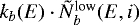 Mathematical equation: $k_{b}(E) \cdot \tilde N^{\text{low}}_b(E, i)$