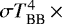 Mathematical equation: $\sigma T_{\textrm{BB}}^4 \,{\times}\,$