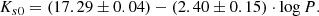 $$ \begin{aligned} K_{s0} = (17.29\pm 0.04) - (2.40\pm 0.15) \cdot \log {P}. \end{aligned} $$