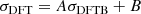 $$ \begin{aligned} \sigma _{\rm DFT} = A\sigma _{\rm DFTB}+B \end{aligned} $$