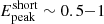$ E_{\mathrm{peak}}^{\mathrm{short}} \sim 0.5{-}1 $