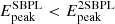 $ E_{\mathrm{peak}}^{\mathrm{SBPL}} < E_{\mathrm{peak}}^{\mathrm{2SBPL}} $