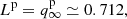 $$ \begin{aligned} L^\mathrm{p}=q_\infty ^\mathrm{p}\simeq 0.712, \end{aligned} $$