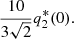 $$ \begin{aligned} \frac{10}{3\sqrt{2}}q^*_2(0). \end{aligned} $$