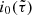 $ i_0(\tilde\tau) $