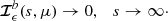 $$ \begin{aligned} {\boldsymbol{\mathcal{I} }}^{b}_\epsilon (s,\mu )\rightarrow 0, \quad s\rightarrow \infty \cdot \end{aligned} $$