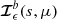$ {\boldsymbol{\mathcal{I}}}^{b}_\epsilon(s,\mu) $