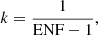 $$ \begin{aligned} k = \frac{1}{{\mathrm{ENF} }-1},\end{aligned} $$