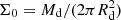 $ \Sigma_0=M_{\rm d}/(2\pi R_{\rm d}^2) $