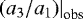 $\left.(a_3/a_1)\right|_{\textrm{obs}}$
