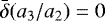 $\bar\delta (a_3/a_2)=0$
