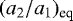 $(a_2/a_1)_{\textrm{eq}}$