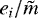 $e_i/\tilde{m}$
