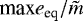 $\textrm{max} e_{\textrm{eq}}/\tilde{m}$