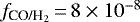 $f_{\textrm{CO/H}_2}\,{=}\,8 \times 10^{-8}$