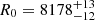 $ R_0 = 8178^{+13}_{-12} $