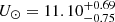 $ U_\odot=11.10_{-0.75}^{+0.69} $