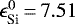 Mathematical equation: $\epsilon^0_{\textrm{Si}}\,{=}\,7.51$