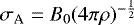 Mathematical equation: $\sigma_{\textrm{A}}=B_0(4\pi\rho)^{-\frac{1}{2}}$