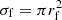 Mathematical equation: $ \sigma_{\rm f} = \pi r_{\rm f}^2 $
