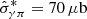 Mathematical equation: $ \hat{\sigma}_{\mathrm{\gamma \pi}}^* = 70\,\rm{\mu b} $