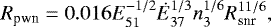 Mathematical equation: \begin{equation*} R_{\textrm{pwn}} = 0.016 E_{51}^{-1/2}\dot{E}_{37}^{1/3}n_3^{1/6}R_{\textrm{snr}}^{11/6},\end{equation*}