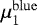 Mathematical equation: $\mu_1^{\mathrm{blue}}$