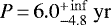 Mathematical equation: $P\,{=}\,6.0_{-4.8}^{+\inf} \ \mathrm{yr}$