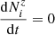 Mathematical equation: $ \frac{\mathrm{d}N^z_i} {\mathrm{d}t} = 0 $