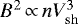 Mathematical equation: $B^2\,{\propto}\,n V_{\mathrm{sh}}^3$