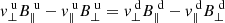 Mathematical equation: $$ \begin{aligned}&v_\perp ^{\text{ u}} B_\parallel ^{\text{ u}} -v_\parallel ^{\text{ u}} B_\perp ^{\text{ u}} = v_\perp ^{\text{ d}} B_\parallel ^{\text{ d}} -v_\parallel ^{\text{ d}} B_\perp ^{\text{ d}} \end{aligned} $$