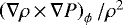 Mathematical equation: $\left(\nabla\rho\,{\times}\,\nabla P\right)_{\phi}/\rho^{2}$